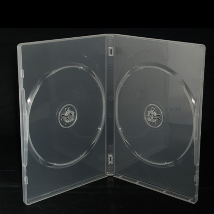 Dubbelt 14 mm svart DVD-fodral